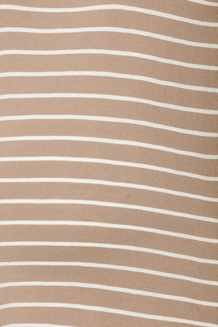 Striped jumper made of 100% organic cotton, LIGHT TAUPE, detail image number 2