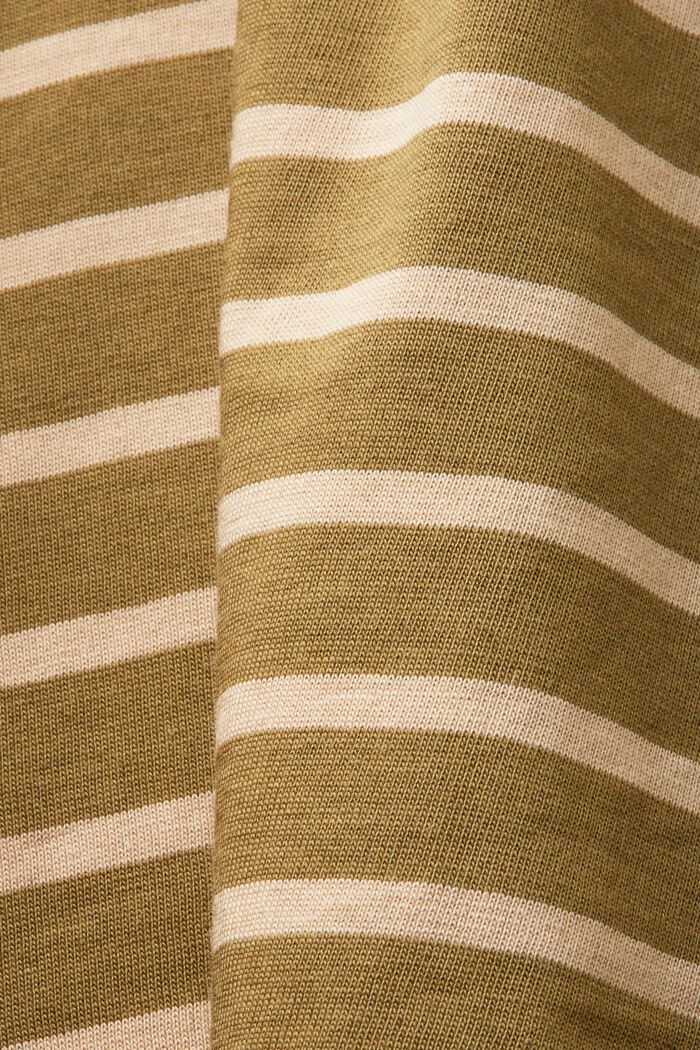 Striped jersey T-shirt, 100% cotton, OLIVE, detail image number 5