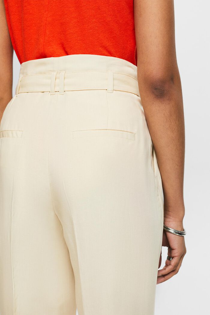 Mix and Match Cropped High-Rise Culotte Pants, SAND, detail image number 3