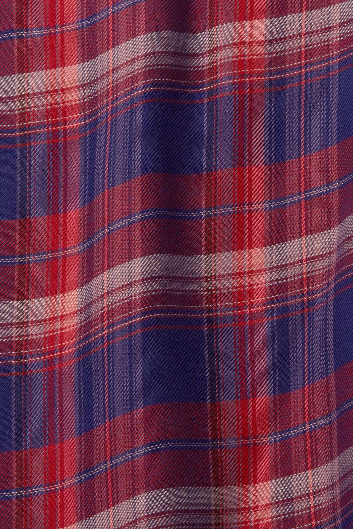 Blouse with a check pattern, NAVY, detail image number 1