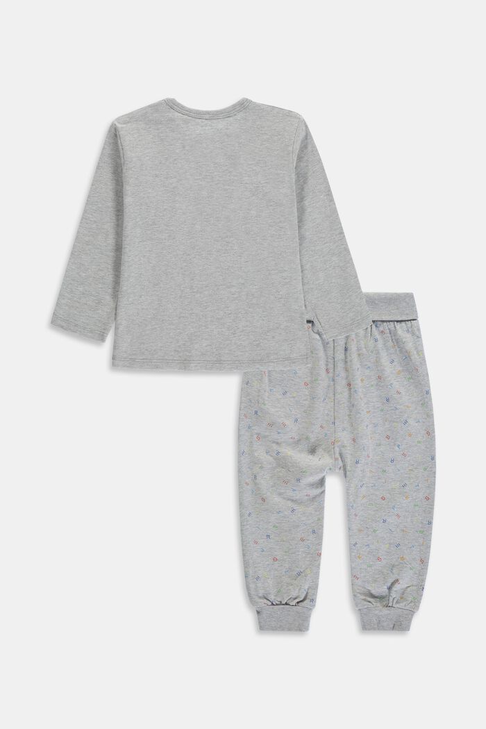 Set: top and trousers, organic cotton, LIGHT GREY, detail image number 1