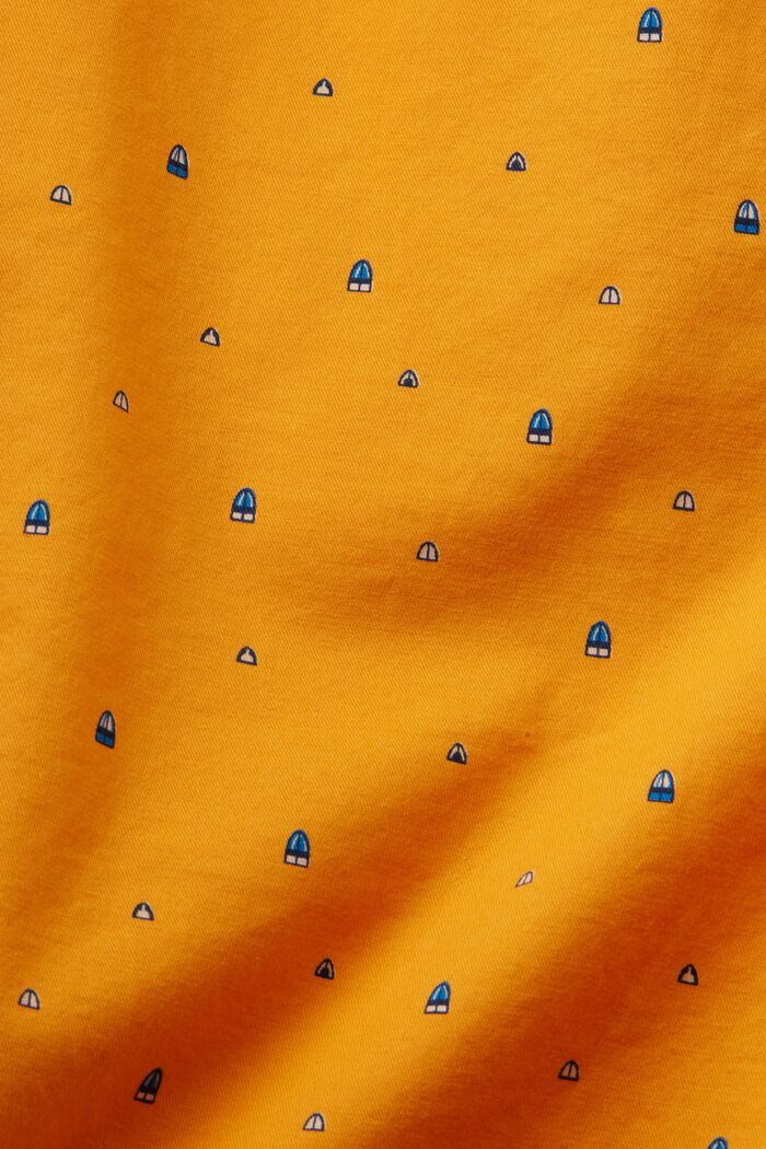 Patterned pull-on shorts, stretch cotton, BRIGHT ORANGE, detail image number 6