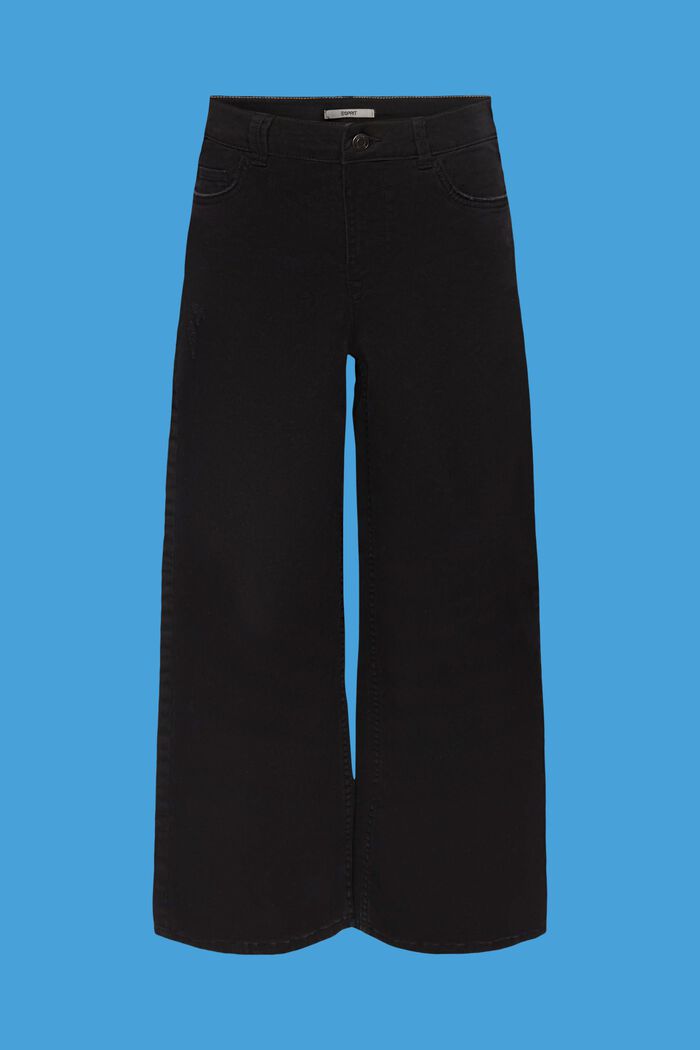 High-rise wide leg culottes, BLACK, detail image number 7