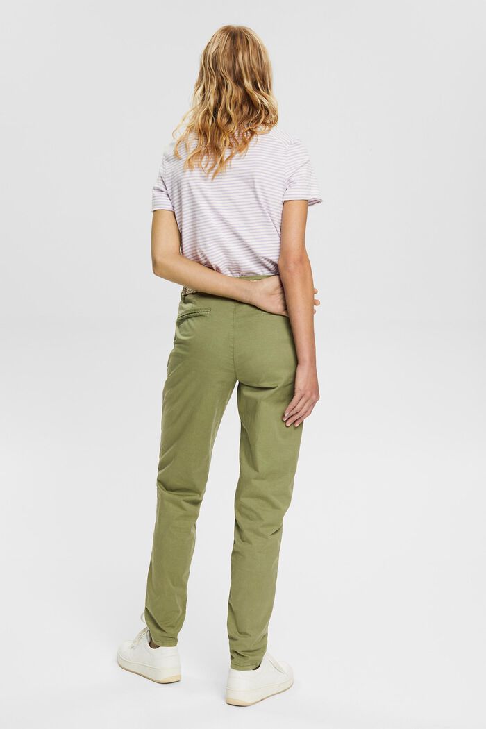 Chinos with braided belt, LIGHT KHAKI, detail image number 3