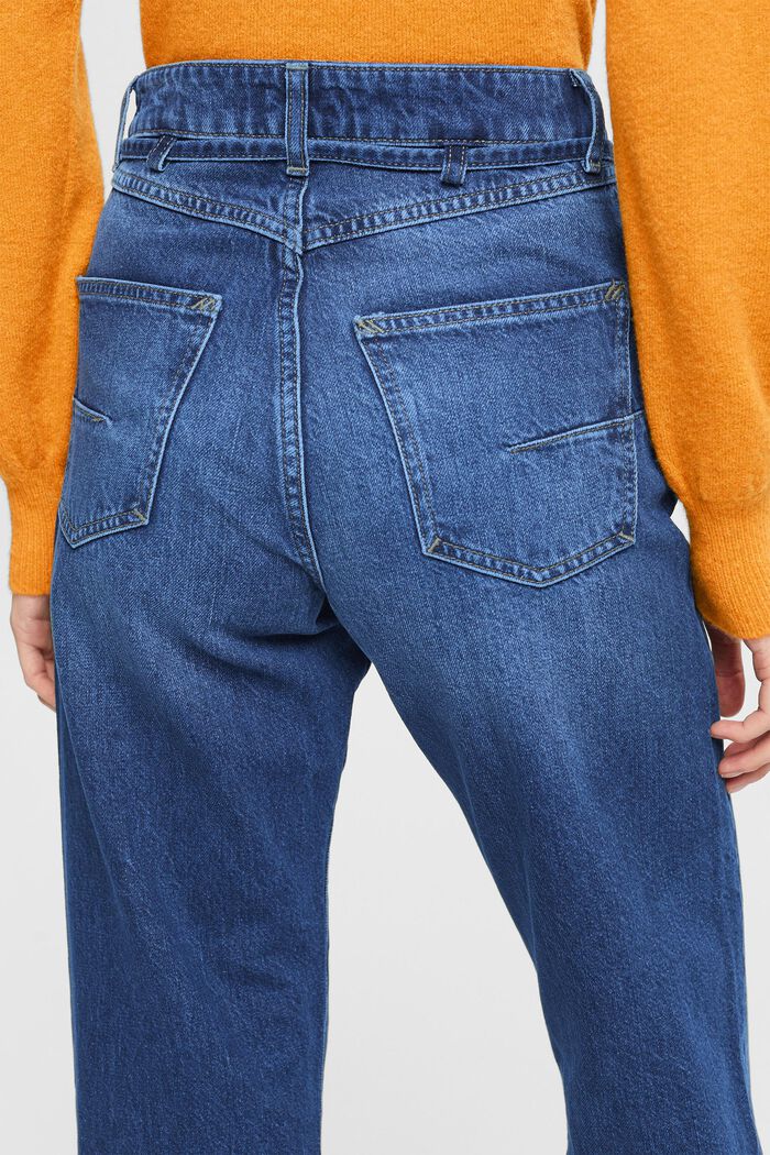 High-rise dad fit jeans with matching belt, BLUE MEDIUM WASHED, detail image number 4