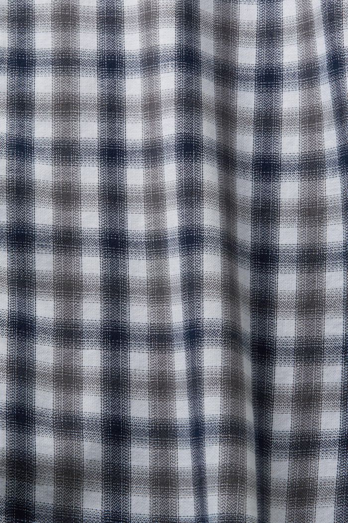 Checked Cotton Flannel Shirt, PASTEL GREY, detail image number 5