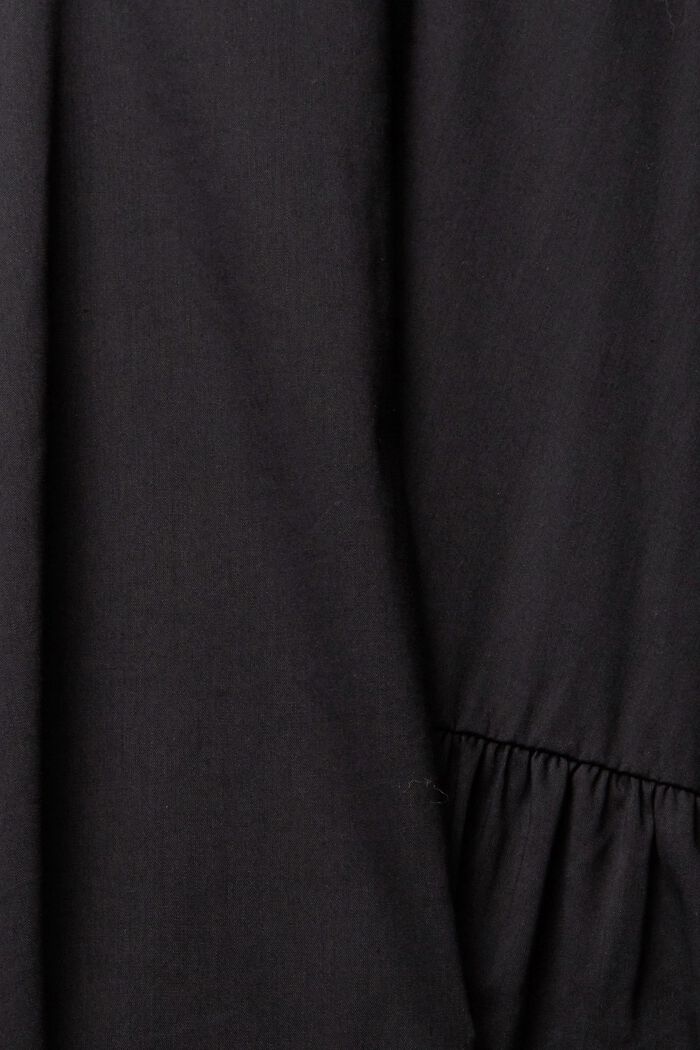 Flounced dress with LENZING™ ECOVERO™, BLACK, detail image number 1