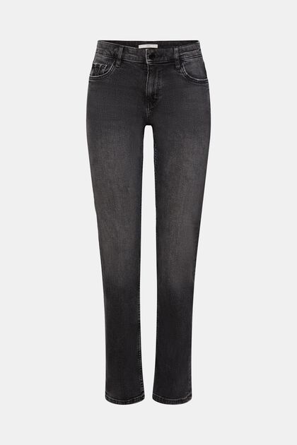 Straight leg jeans, BLACK DARK WASHED, overview