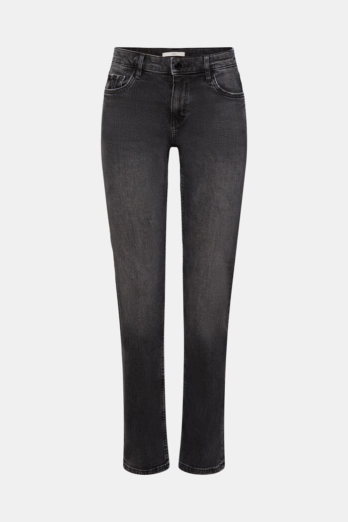 Straight leg jeans, BLACK DARK WASHED, detail image number 7