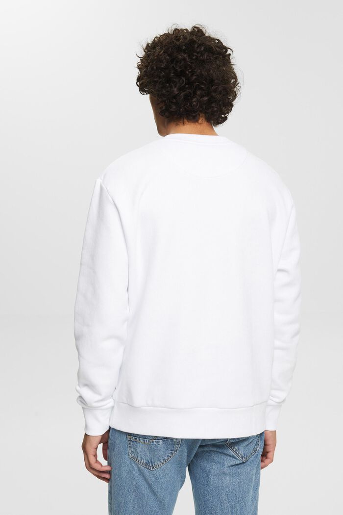 Recycled: plain-coloured sweatshirt, WHITE, detail image number 3