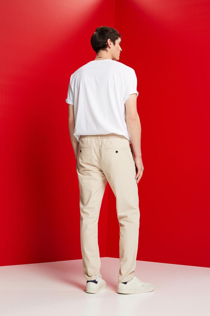 Brushed chino trousers, BEIGE, detail image number 3
