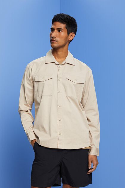 Cotton shirt with two chest pockets