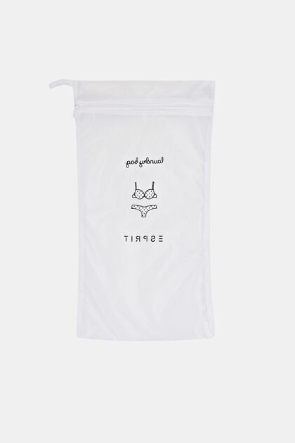 Zip laundry bag, WHITE, overview