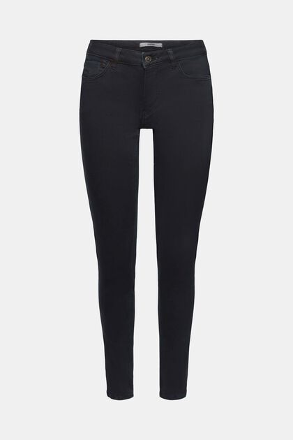 Mid-rise skinny jeans, BLACK, overview