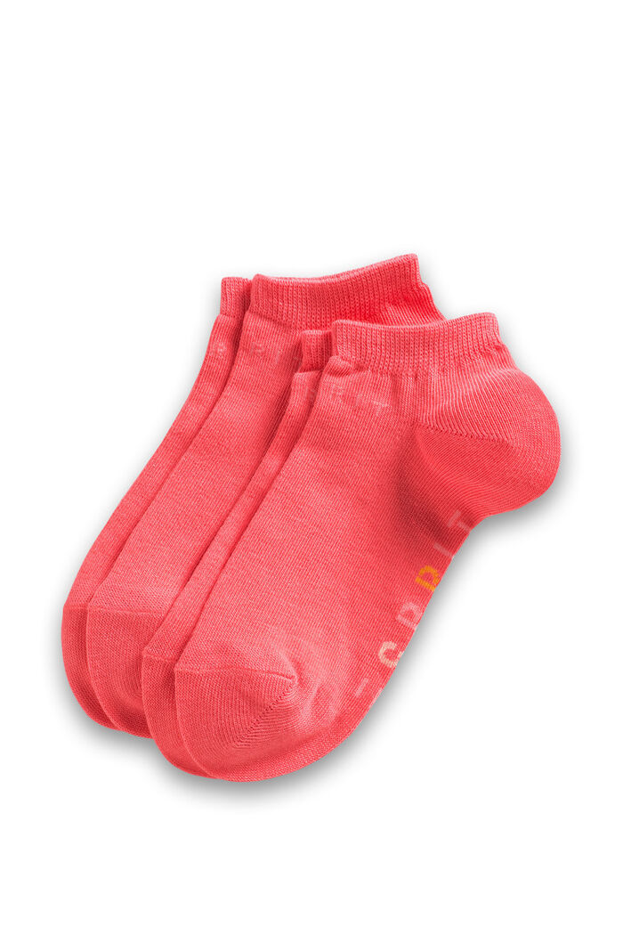 Double pack of trainer socks with a logo, ROSE, detail image number 0