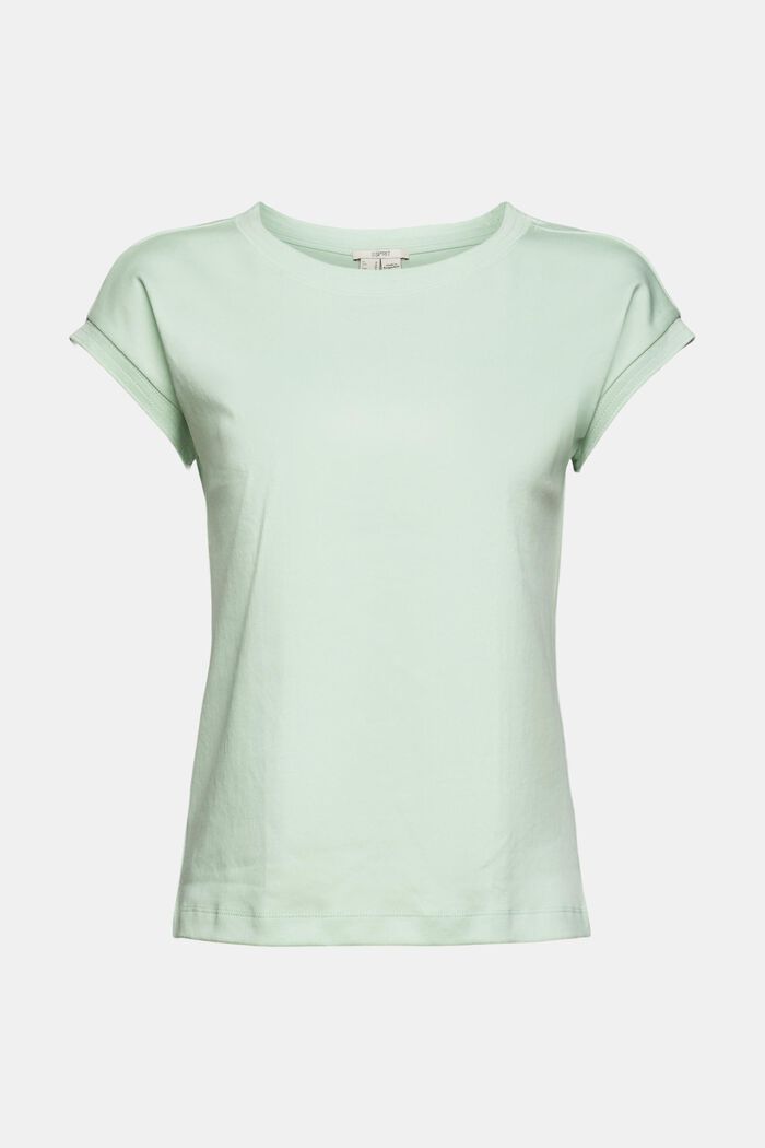 Plain-coloured jersey T-shirt, PASTEL GREEN, overview
