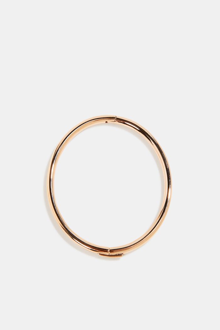 Stainless steel bangle with rose gold plating