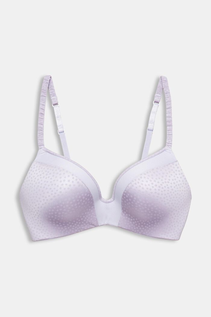Padded, non-wired bra with polka dot pattern, LAVENDER, detail image number 1