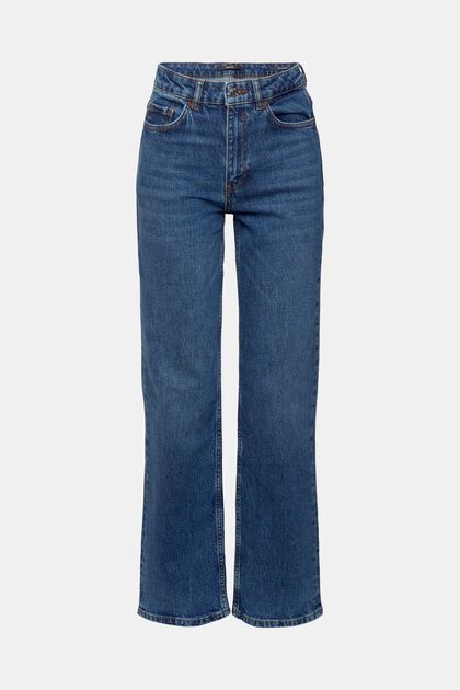 High-rise straight leg stretch jeans