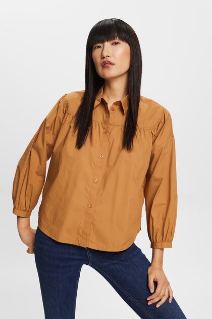 Poplin blouse, 100% cotton