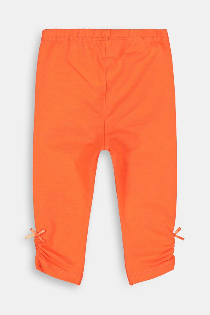 Leggings with gathering and bows, ORANGE, detail image number 1