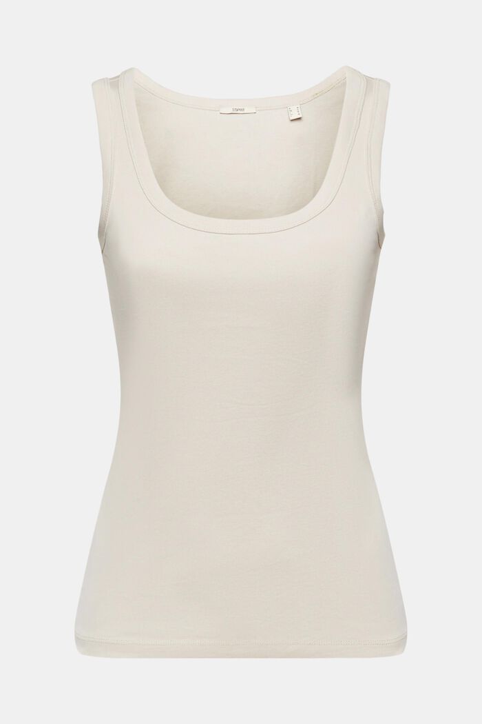 Organic cotton sleeveless top, LIGHT TAUPE, detail image number 6