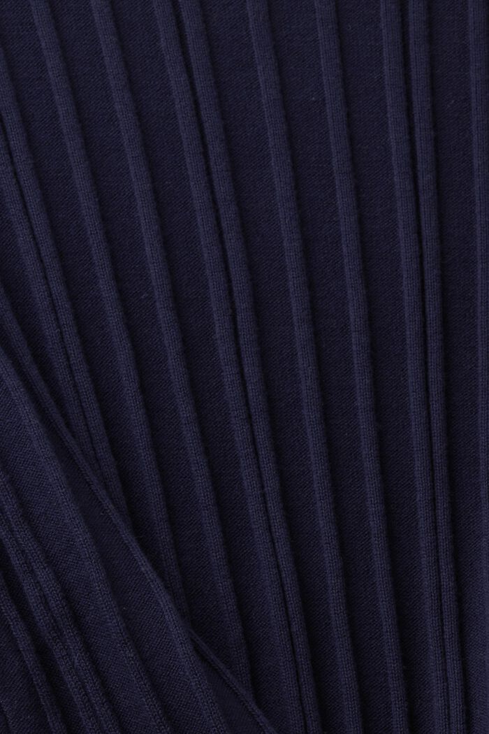 Short-sleeved ribbed sweater, NAVY, detail image number 4