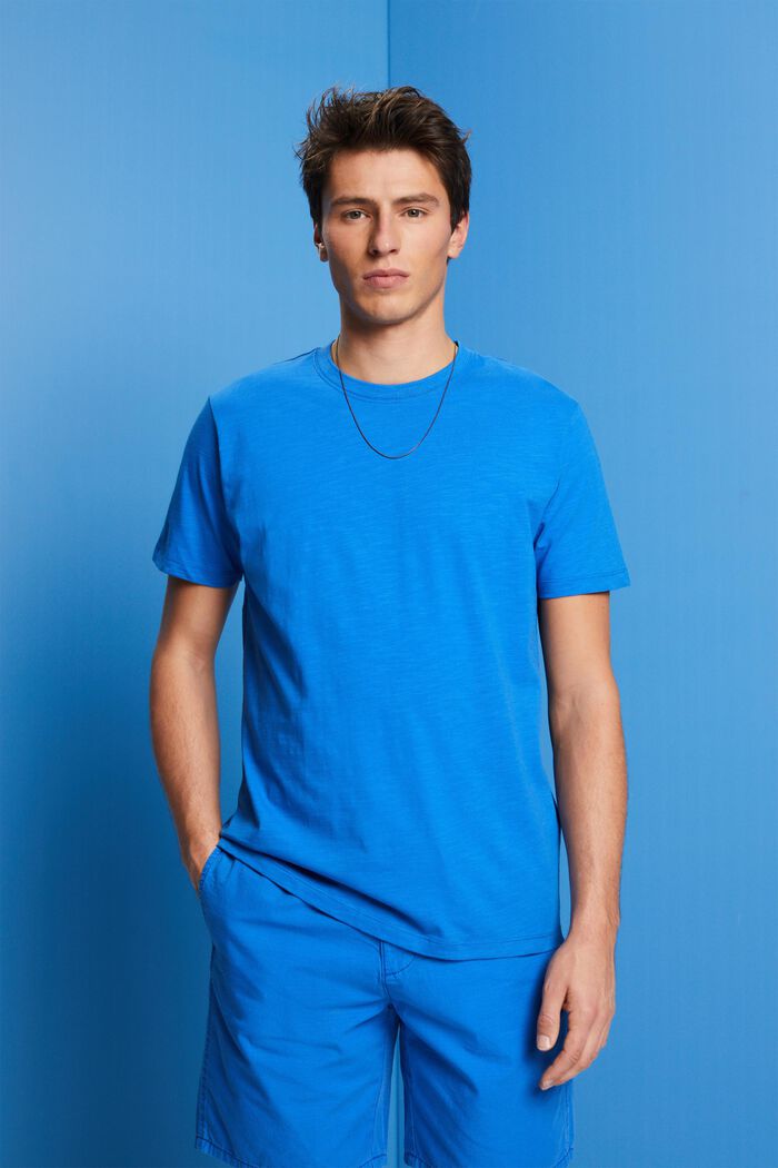 Cotton Jersey T-Shirt, BRIGHT BLUE, detail image number 0