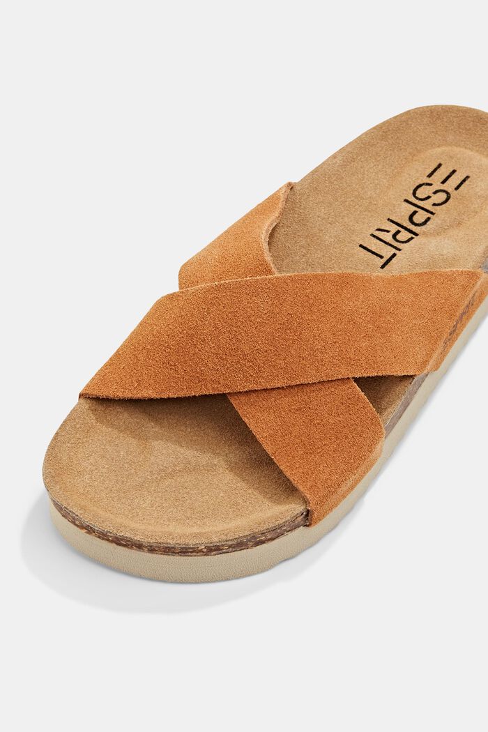 Sliders with crossed-over straps, CARAMEL, detail image number 3