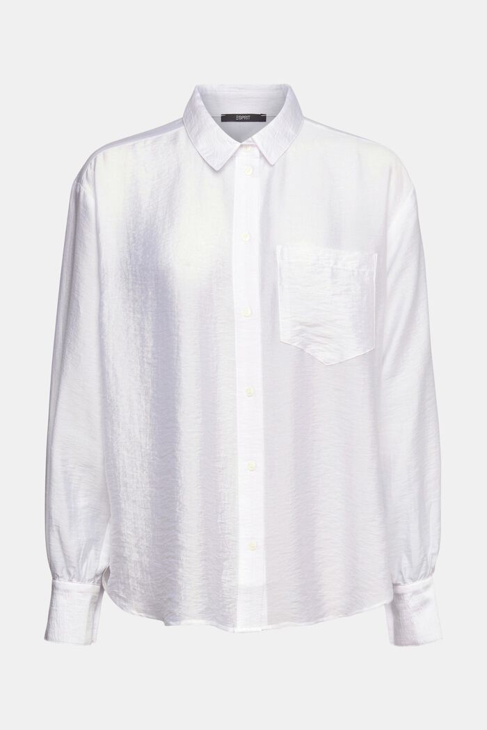 Containing TENCEL™: Satin blouse, WHITE, detail image number 2