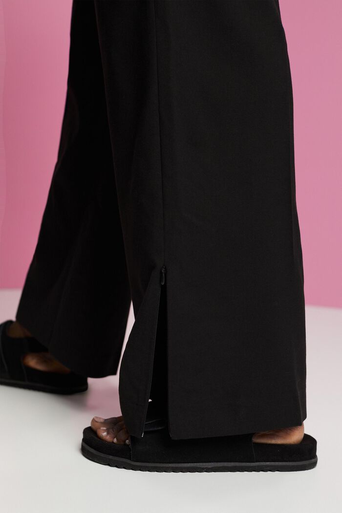 Split hem trousers with zip, BLACK, detail image number 4