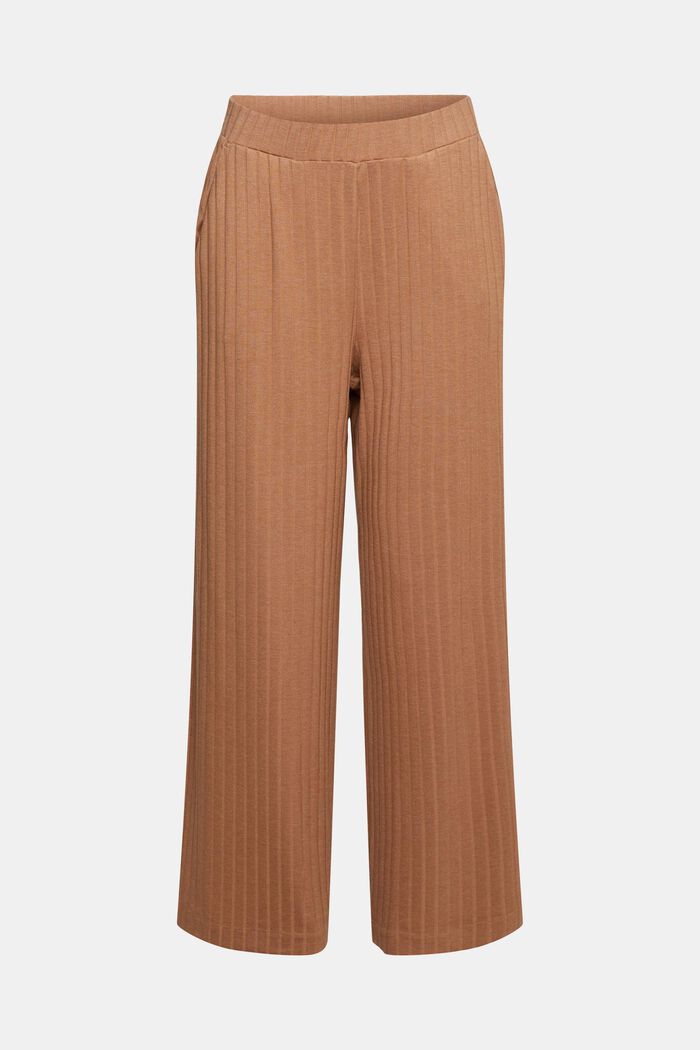 Ribbed-effect culottes