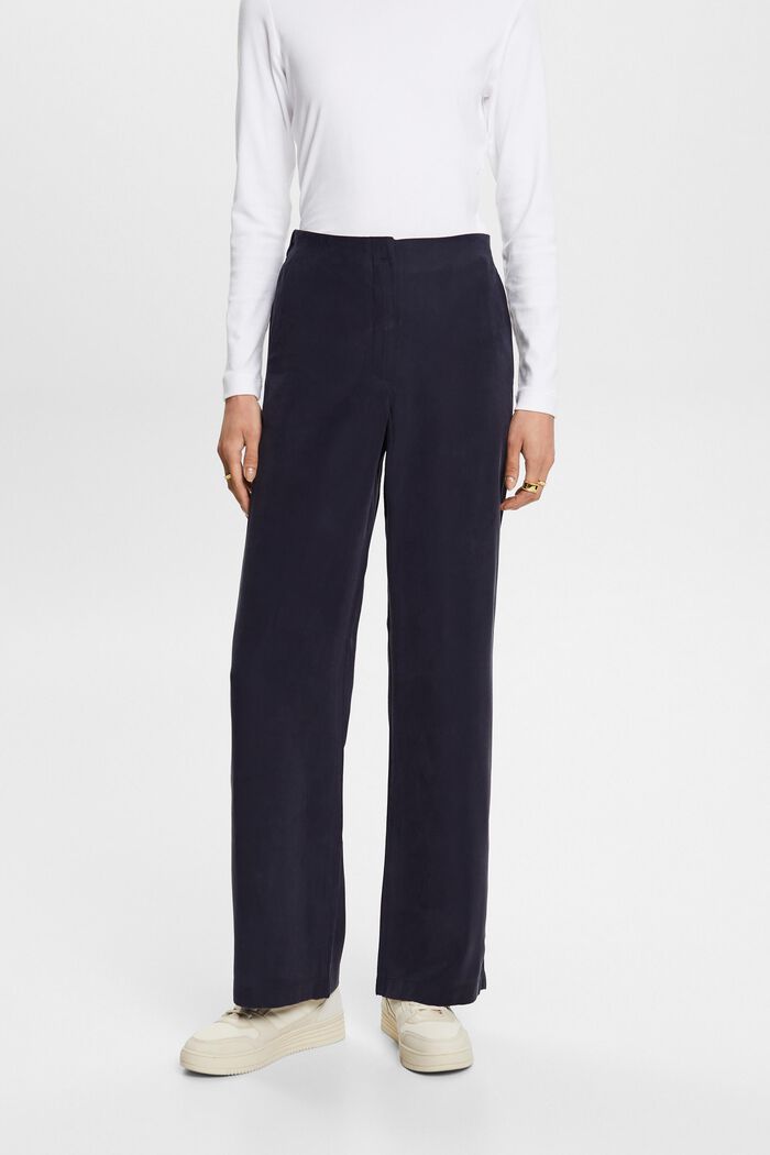 High-Rise Wide Leg Pants, NAVY, detail image number 0