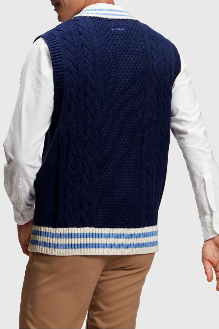 College sweater vest, INK, detail image number 1
