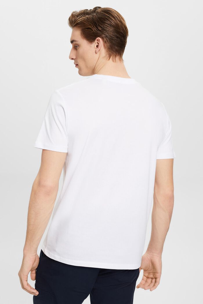 Crewneck Jersey T-Shirt, WHITE, detail image number 3