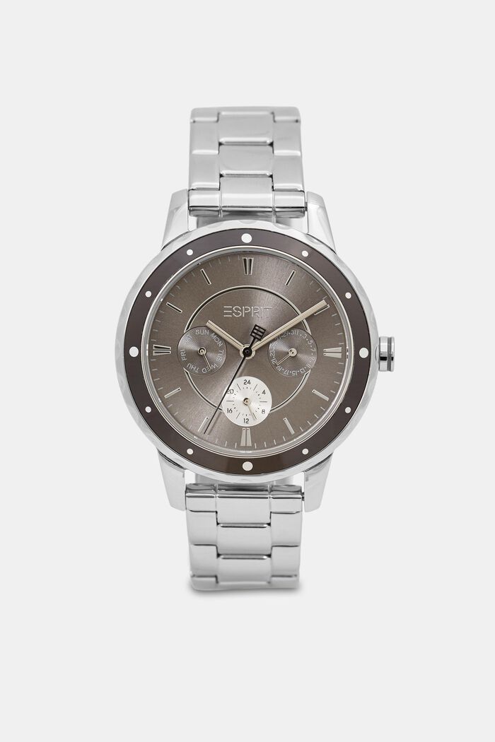 Multi-functional watch with a link strap, SILVER, detail image number 0