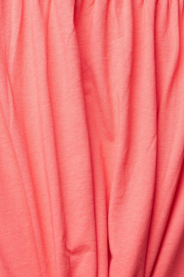 Containing TENCEL™: jersey dress with drawstring ties, CORAL RED, detail image number 4