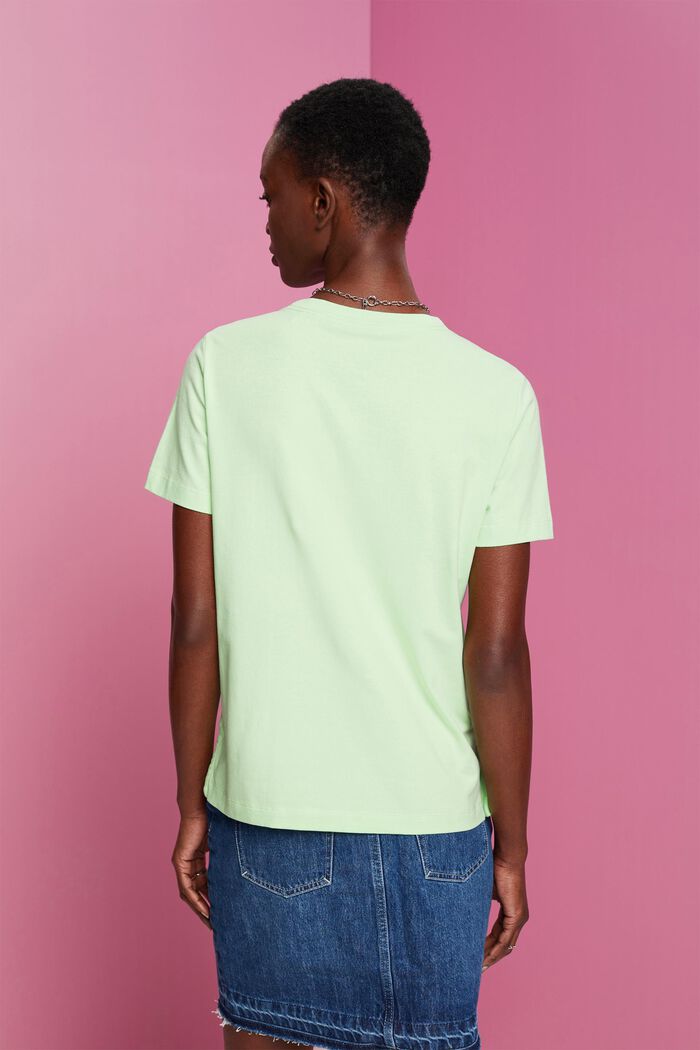 Blended cotton t-shirt, CITRUS GREEN, detail image number 3