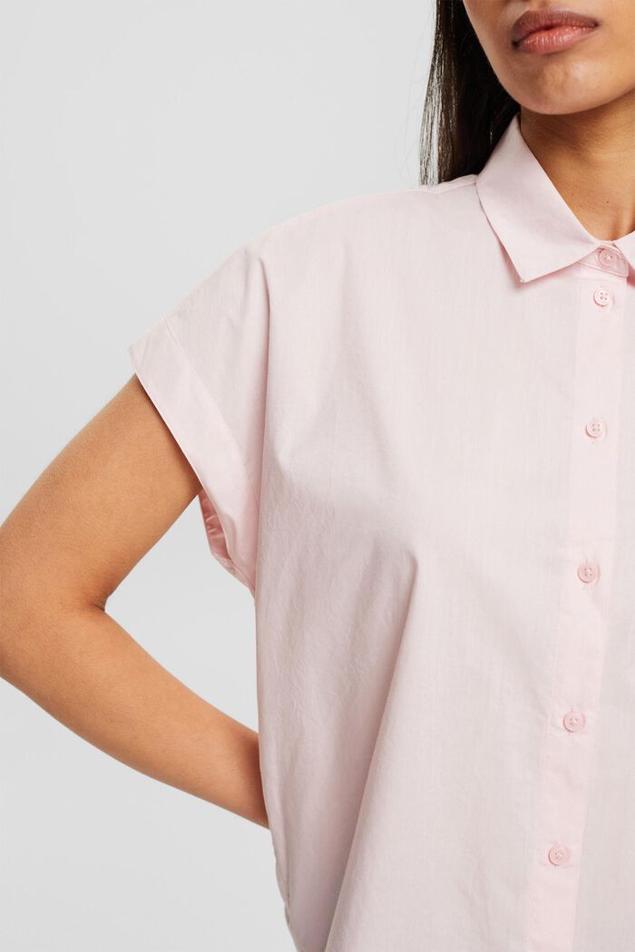 Shirt blouse in 100% cotton, LIGHT PINK, detail image number 3