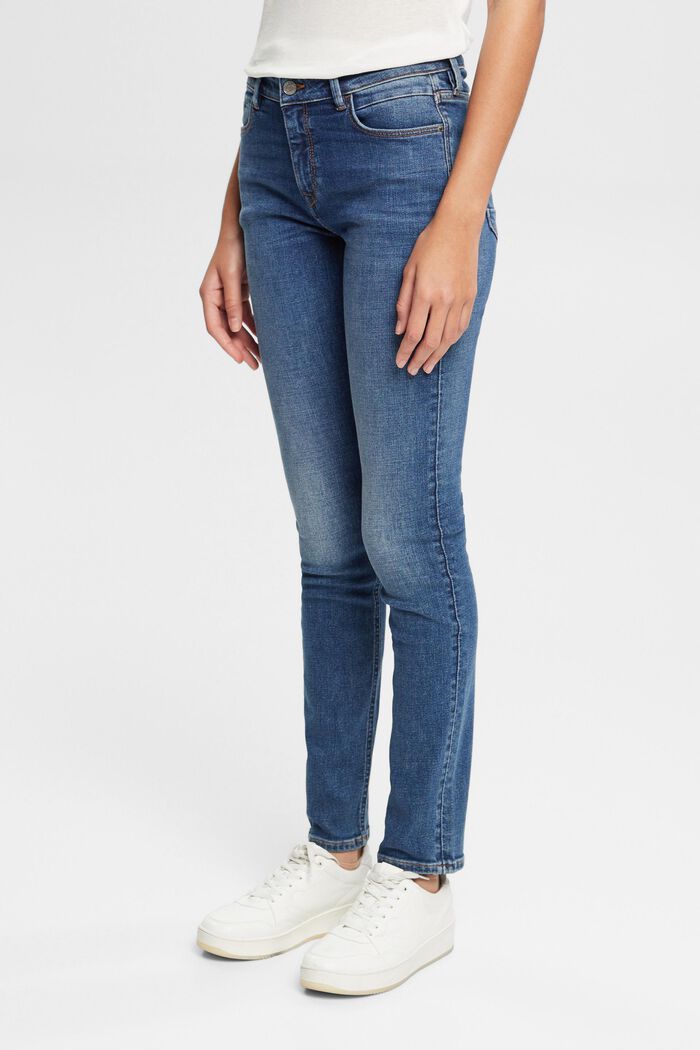 Stretch jeans in organic cotton, BLUE MEDIUM WASHED, detail image number 2