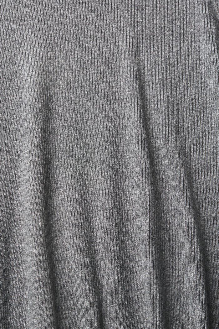 Ribbed sweater, LENZING™ ECOVERO™, MEDIUM GREY, detail image number 1