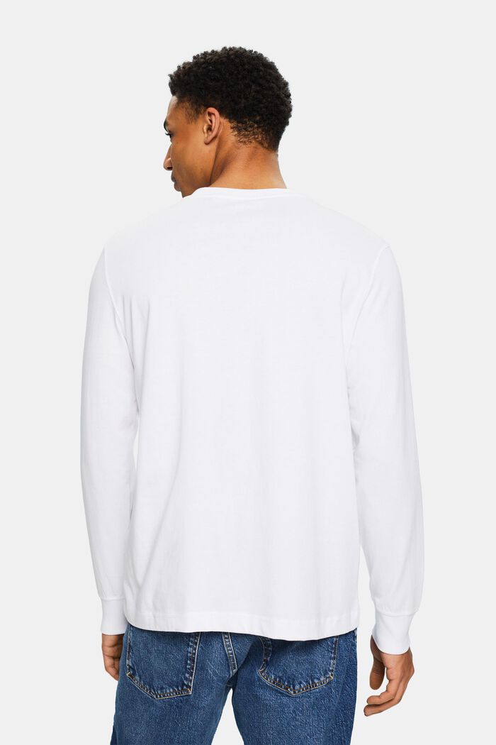 Jersey Henley Top, WHITE, detail image number 2