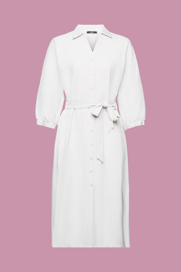 Shirt style woven midi dress, OFF WHITE, detail image number 7