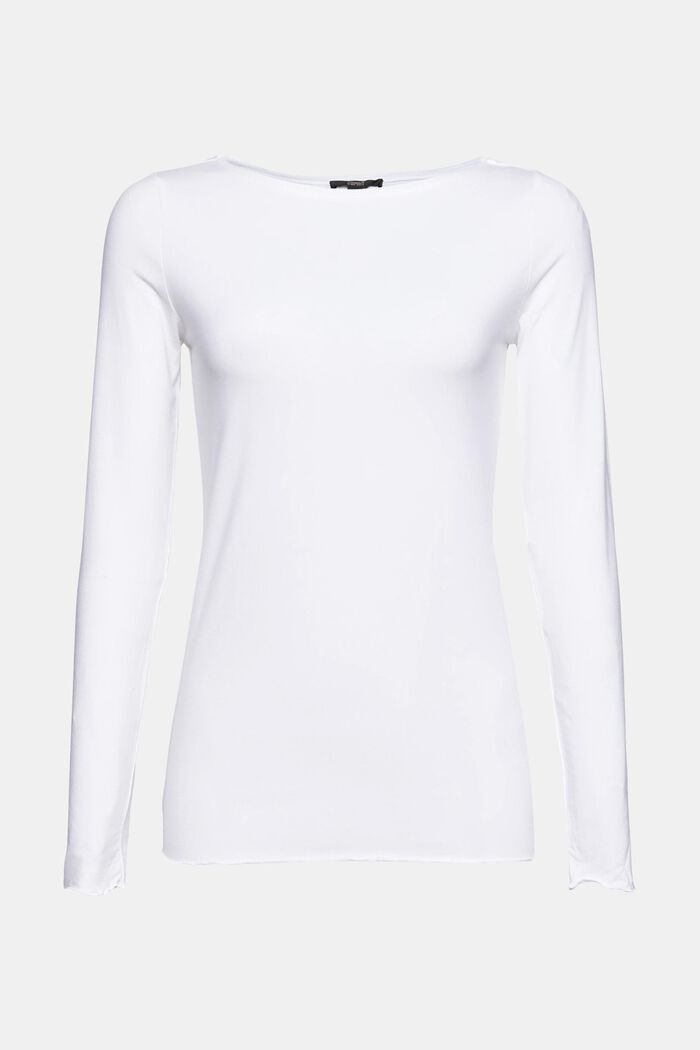 Long sleeve top made of blended organic cotton