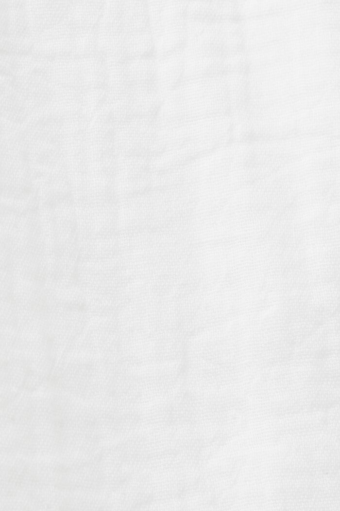 Cotton Seersucker Shirt, WHITE, detail image number 4
