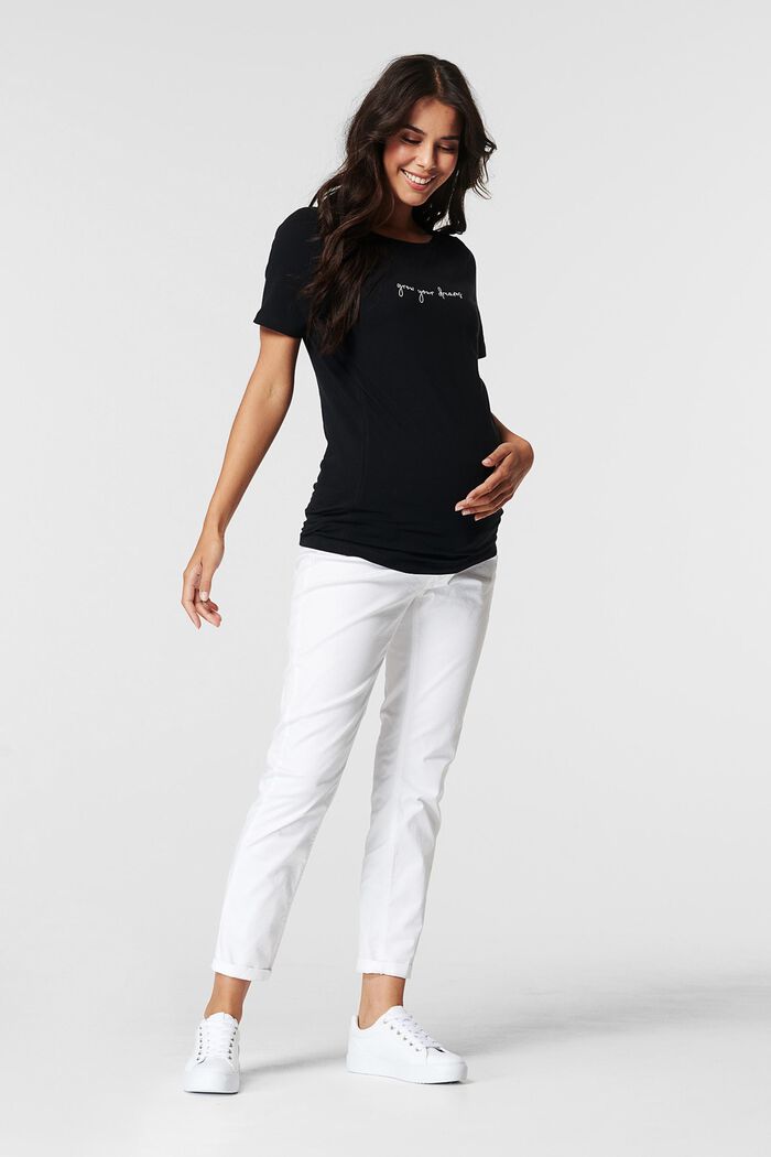 Trousers with over-bump waistband, BRIGHT WHITE, overview