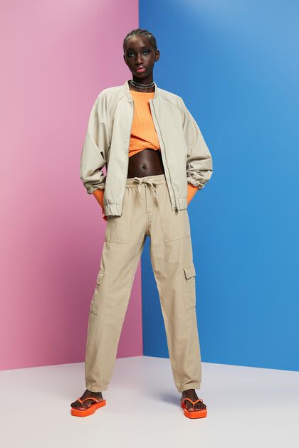 Mixed fabric cargo trousers with TENCEL™