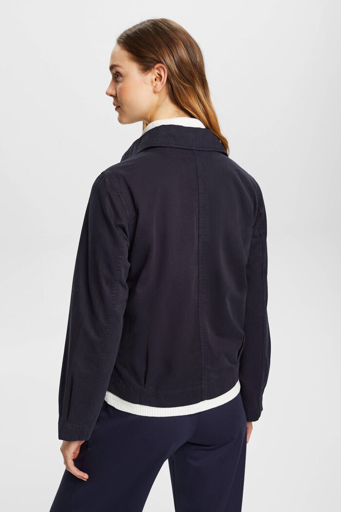 Boxy cotton jacket, NAVY, detail image number 3