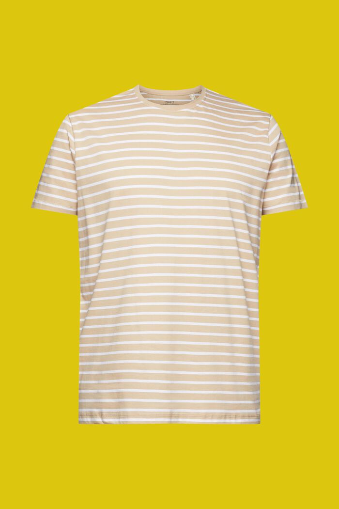 Striped jersey T-shirt, 100% cotton, SAND, detail image number 6