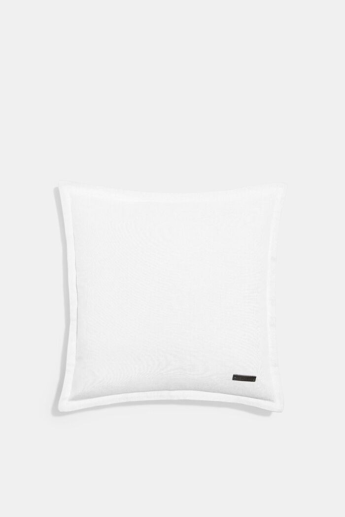 Bi-colour cushion cover made of 100% cotton, WHITE, detail image number 0